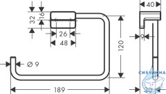 Полотенцедержатель Hansgrohe AddStoris 41754670