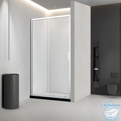 Дверь в нишу Veconi Vianno 135 профиль хром, стекло прозрачное VN46-135-01-C5