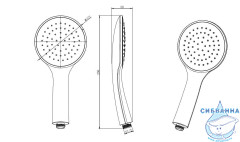Ручной душ Aquatek 1 режим AQ2001CR (хром)