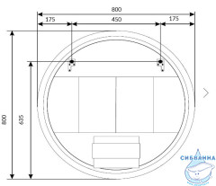 Зеркало 1Marka Amour 80 см