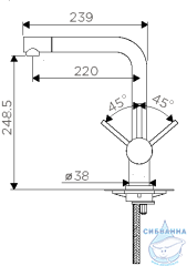 Смеситель для кухни Omoikiri Tanigava 4994240 (хром)