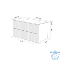 Тумба со столешницей Iddis Aiger 120 см белый матовый