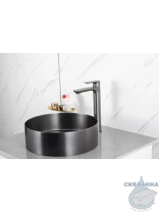 Смеситель для раковины Gappo G1048-92 (без донного клапана) (оружейная сталь)