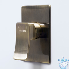 Встраиваемый смеситель с гигиеническим душем Wasserkraft A01652 (бронза)