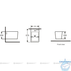 Биде подвесное Aquanet Tavr 203357