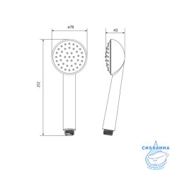 Лейка для душа Milardo Niagara NIA1F78M18 1 режим (хром)