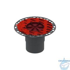 Дренажный трап для душа TECE DN 100 с вертикальным выходом 3607600 , с сухим затвором 3695006 с решеткой 3660001