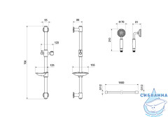 Душевой гарнитур Aquatek Классик AQ2020CR (хром)