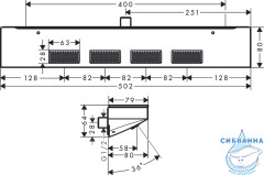 Боковая форсунка Hansgrohe Rainfinity 500 1 режим ( белый) 26243700