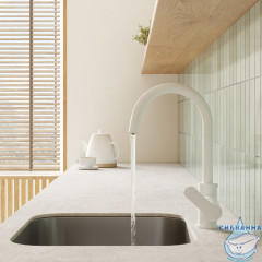 Смеситель для кухни Iddis Cuba CUBWTFJi05 (белый)