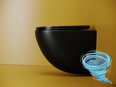Унитаз подвесной безободковый Ceramicanova Vogue Rimless CN4008TMB с сиденьем быстросъемным Soft Close (микролифт)