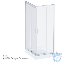 Душевое ограждение AM.PM Gem W90G-404-120280-MT 120x80 профиль хром, стекло прозрачное (без поддона)