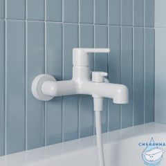Смеситель для ванны, белый матовый, Эйгер (Aiger), IDDIS, AIGWT00i02WA