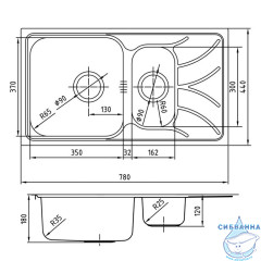 Мойка, нерж. сталь, шелк, 1 1/2, 780*440, Arro S, IDDIS, ARR78S1i77