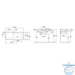 Раковина 120 см Jacob Delafon Stillness E1292-09-00