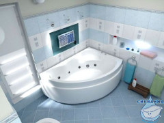 Акриловая ванна Bas Лагуна 170х110 R с ножками