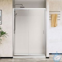 Дверь в нишу Vincea Сити 110 профиль хром, стекло прозрачное VDS-5CT110CL