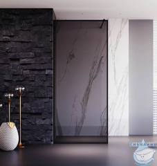 Walk-in Veconi Корато 70 профиль черный, стекло тонированное KR81BT-70-05-C8