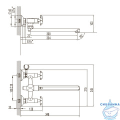 Смеситель для ванны Lemark Practica LM7541C (хром)
