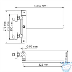 Смеситель для ванны термостатический WasserKRAFT Berkel 4822L Thermo (хром)
