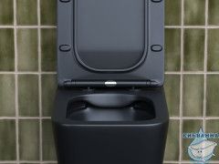 Унитаз подвесной безободковый Ceramicanova Metric Rimless CN3007MB с сиденьем быстросъемным Soft Close (микролифт)