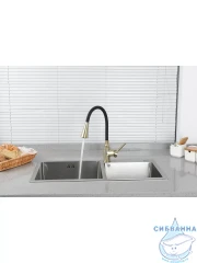 Смеситель кухни Frap F4044-3 (сатин золотой)