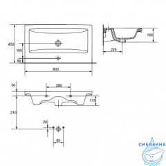 Мебельная раковина 1Marka Como 80