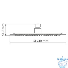 Душевая система Wasserkraft 250 1 режим A4248.097.121.275.100.276 Thermo (никель)
