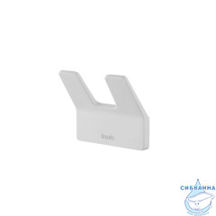 Крючок двойной, сплав металлов, Slide, белый матовый, IDDIS.