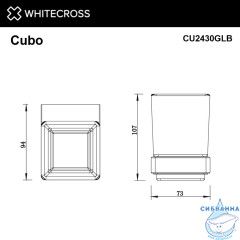 Стакан подвесной WHITECROSS Cubo CU2430GLB (брашированное золото)