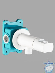 Встраиваемый смеситель с гигиеническим душем ALMAes Agata AL-877-06 (белый) ( с прогрессивным смесителем)