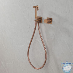 Смеситель ABBER Rund AF8725MRG с гигиеническим душем, розовое золото матовое