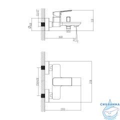 Смеситель для ванны Azario Hardcore AZ-VKM238277C (хром)
