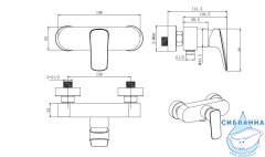 Смеситель для душа Aquatek Вега AQ1060CR (хром)