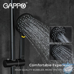 Душевая система Gappo G2490-6 230 1 режим (черный матовый)