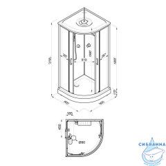 Душевая кабина Тритон Прайм 90x90 профиль сатин, стекло прозрачное Щ0000071581
