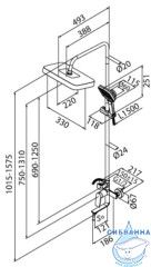 Душевая система с тропическим душем, хром глянцевый, Азур (Azure), Milardo, AZUSB3FM06
