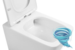 Унитаз подвесной безободковый Abber Rechteck  AC1201T с сиденьем Soft Close (микролифт) (белый)