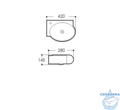 Раковина 42 см Aquatek AQ5303-00