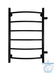 Полотенцесушитель водяной Санприз Классик П6 50х80 (боковое подключение) (черный матовый)