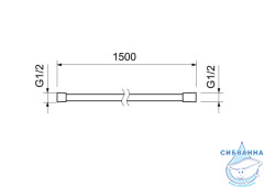 Душевой шланг 150 см Aquatek AQ2106MB