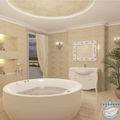 Акриловая ванна 1Marka Omega New 180x180 с каркасом