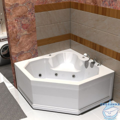 Акриловая ванна Aquatek Лира 150х150 с каркасом