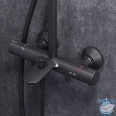 Душевая система AM.PM Like 220 1 режим F0780522 (чёрный матовый)