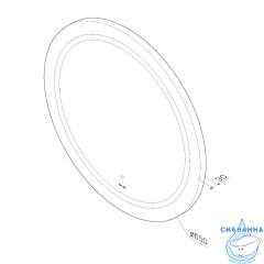 Зеркало AM.PM X-Joy 65 M85AMOX0651WG (с подсветкой)
