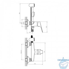 Смеситель с гигиеническим душем Rossinka RS29-52 (хром)