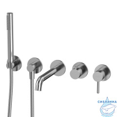 Встраиваемый смеситель для ванны Whitecross Y YSET1240NIB (2 режима (никель)