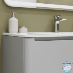 Тумба с умывальником, подвесная, 100 см, светло-серый, Edifice, IDDIS, EDI10L0i95K  подходит умыв. 0101000i28