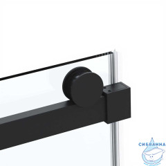 Душевое ограждение Vincea Комо софт 140x100 профиль черный, стекло прозрачное  VSR-1CS1014CLB