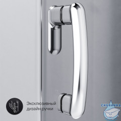 Душевое ограждение Am.Pm Like Solo Slide W83G-315-090CG 90x90 профиль хром, стекло тонированное (без поддона)